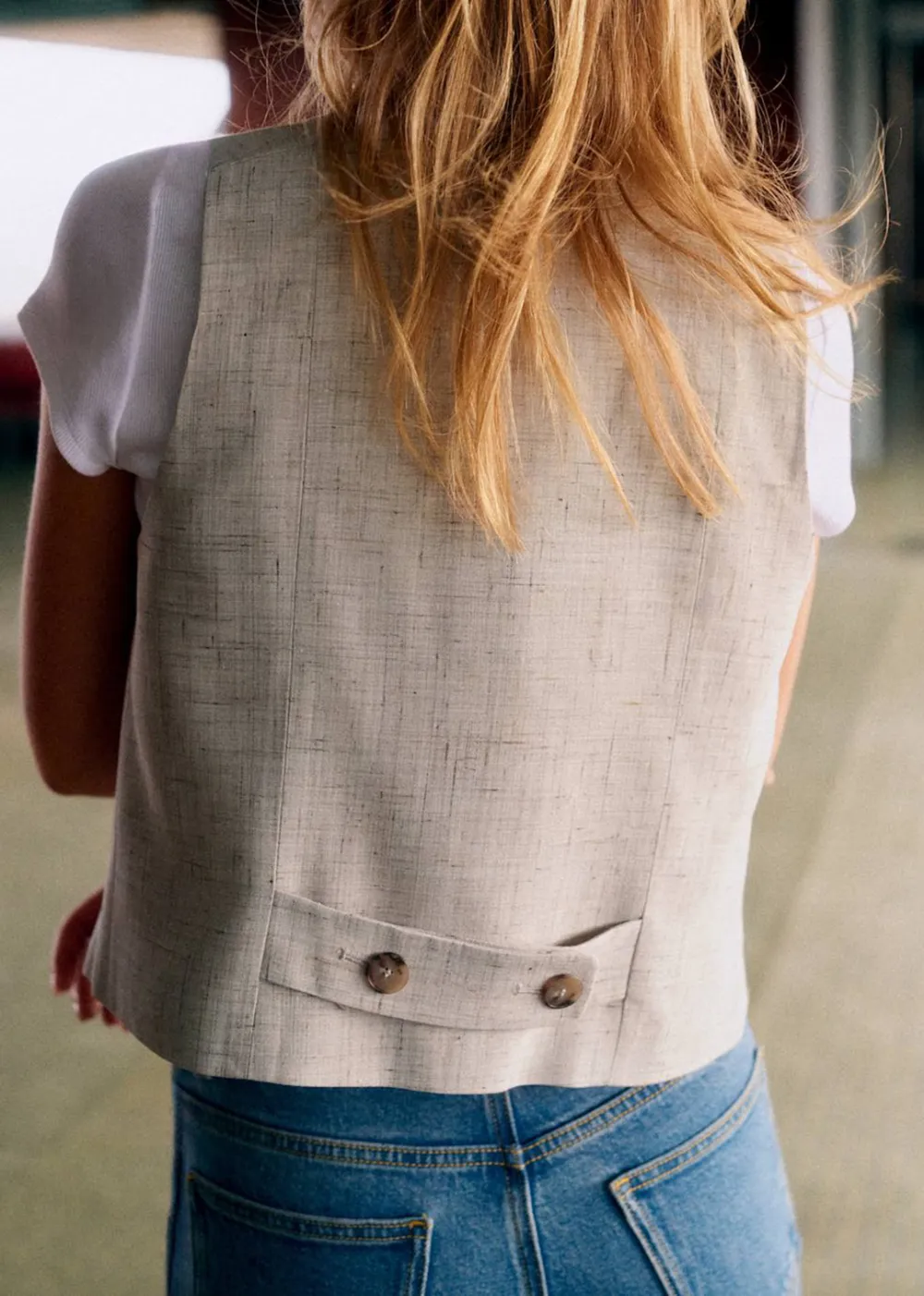 V-Neck Vest Jacket