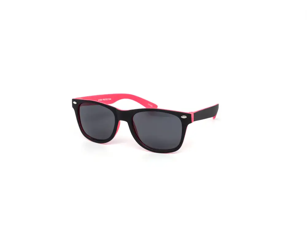12-Pack Kids Neon Classy Wayfarer-Style Dark Lens Soft-Touch Sunglasses