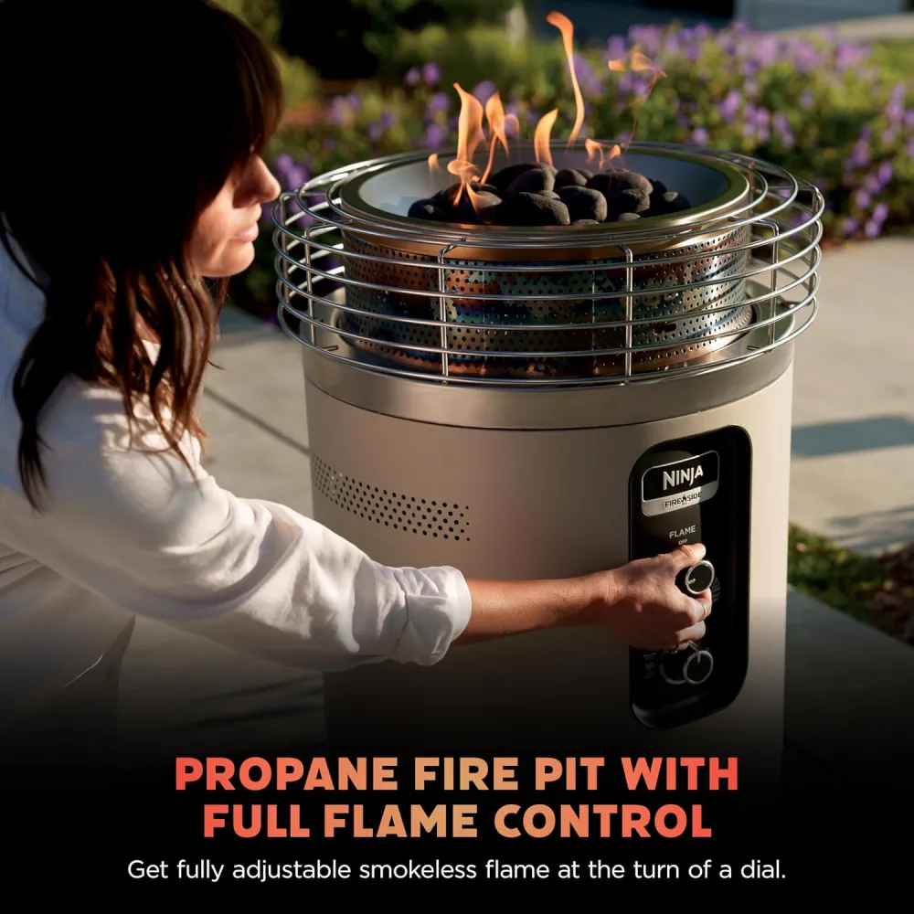 Ninja Fireside360™ Outdoor Heater & Fire Pit with 3 Modes – Flame, Heat, Flame & Heat