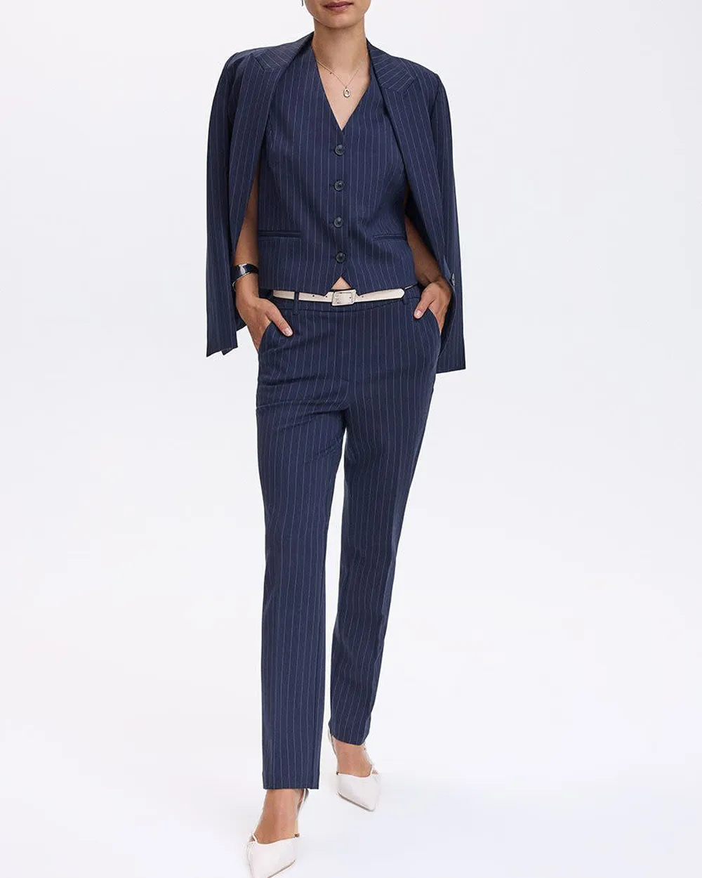 Fitted One-Button Blazer  Modern Stretch