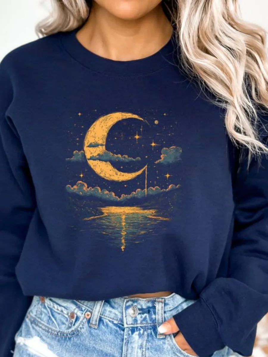 Moon Night Sky Sweatshirt