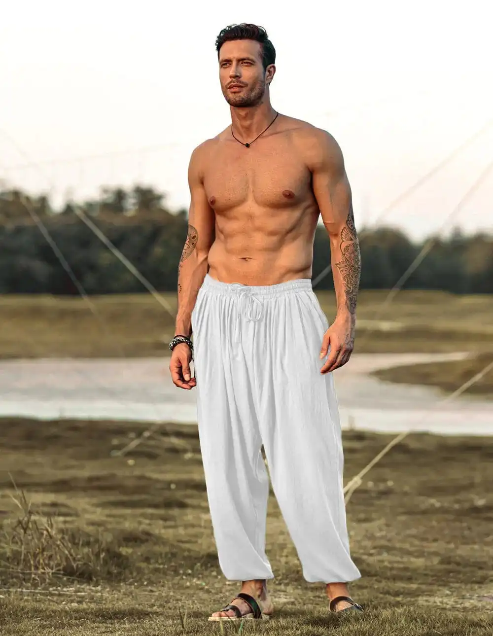 Loose Fit Linen Pants