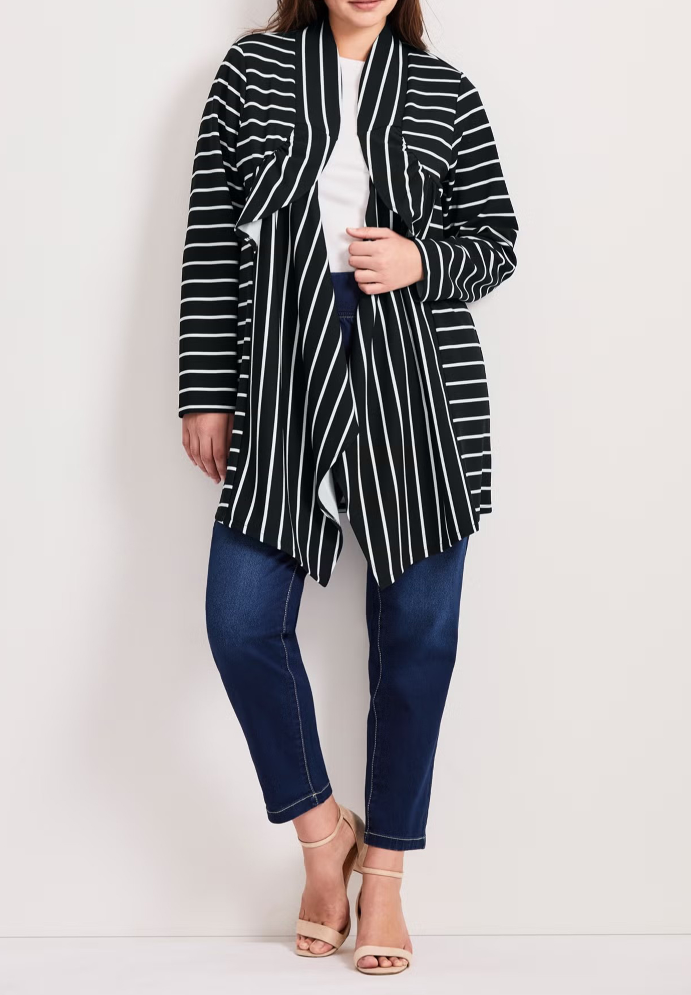 Long Sleeved Striped Cardigan