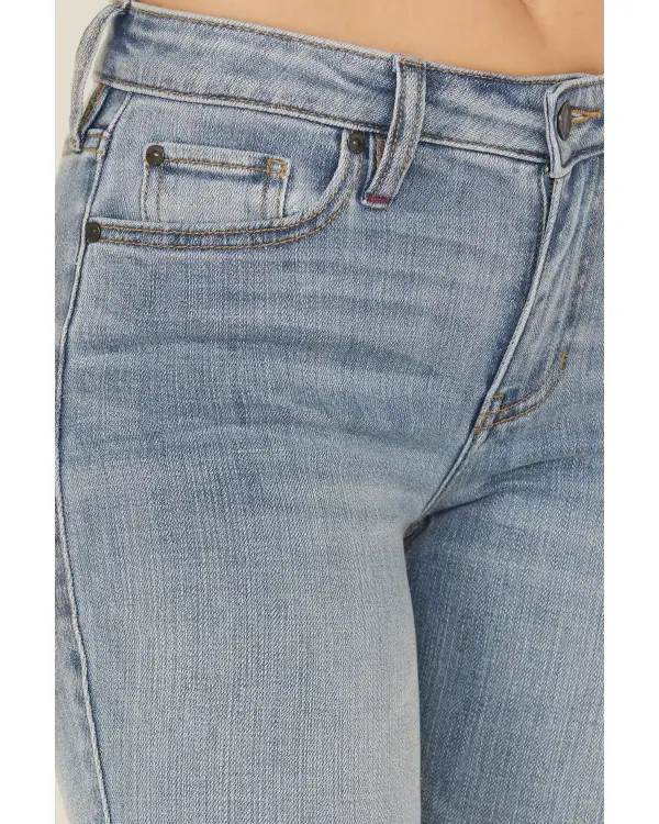 Classic Mid Rise Bootcut Stretch Denim Jeans