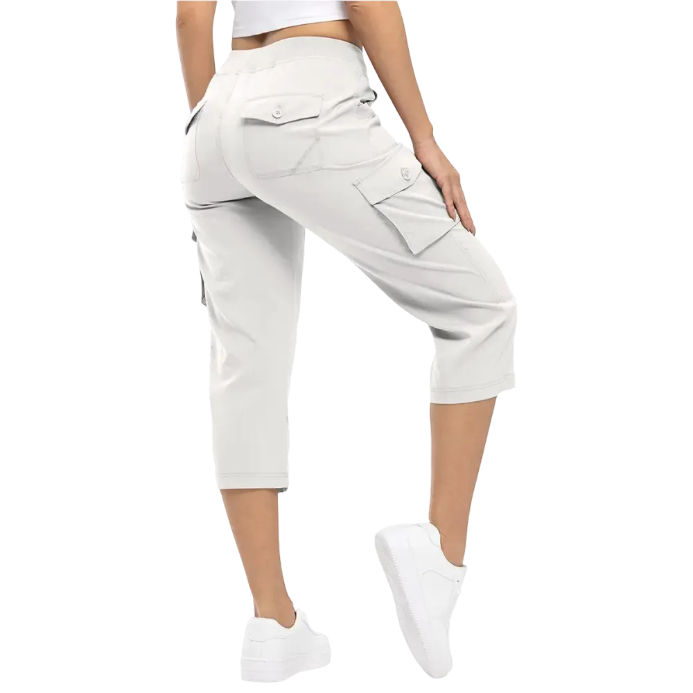 Women's Cargo Pants Plus Size Outdoor Lightweight Capris Casual Trip Loose Shorts