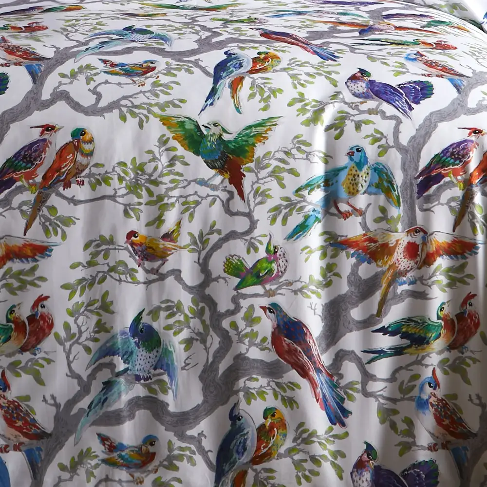 Bird Cotton Sateen Duvet Cover Set