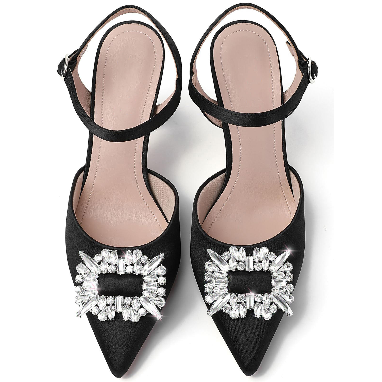 Celestia Rhinestone Kitten Heels