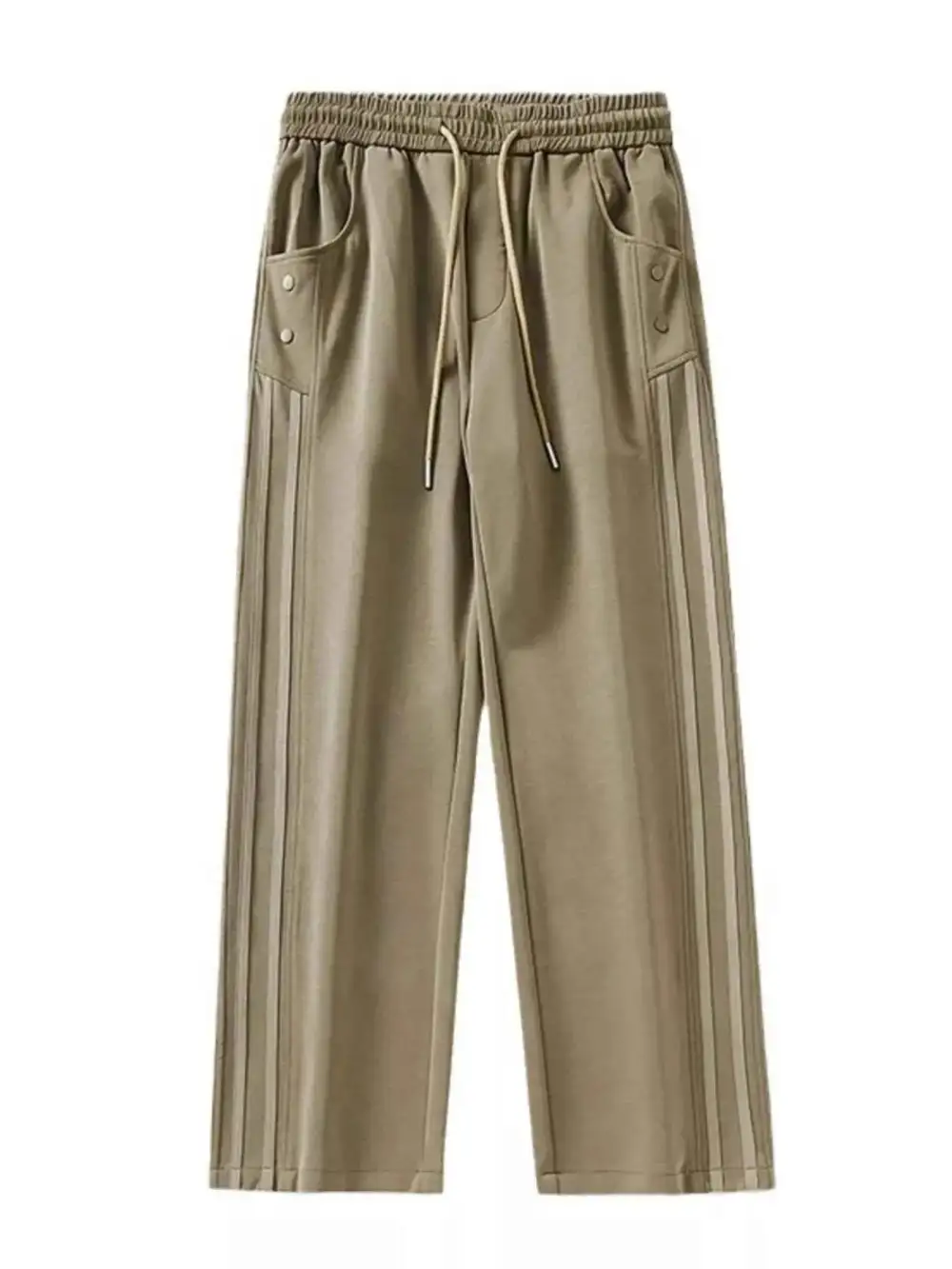 Drawstring Wide Leg Casual Pants