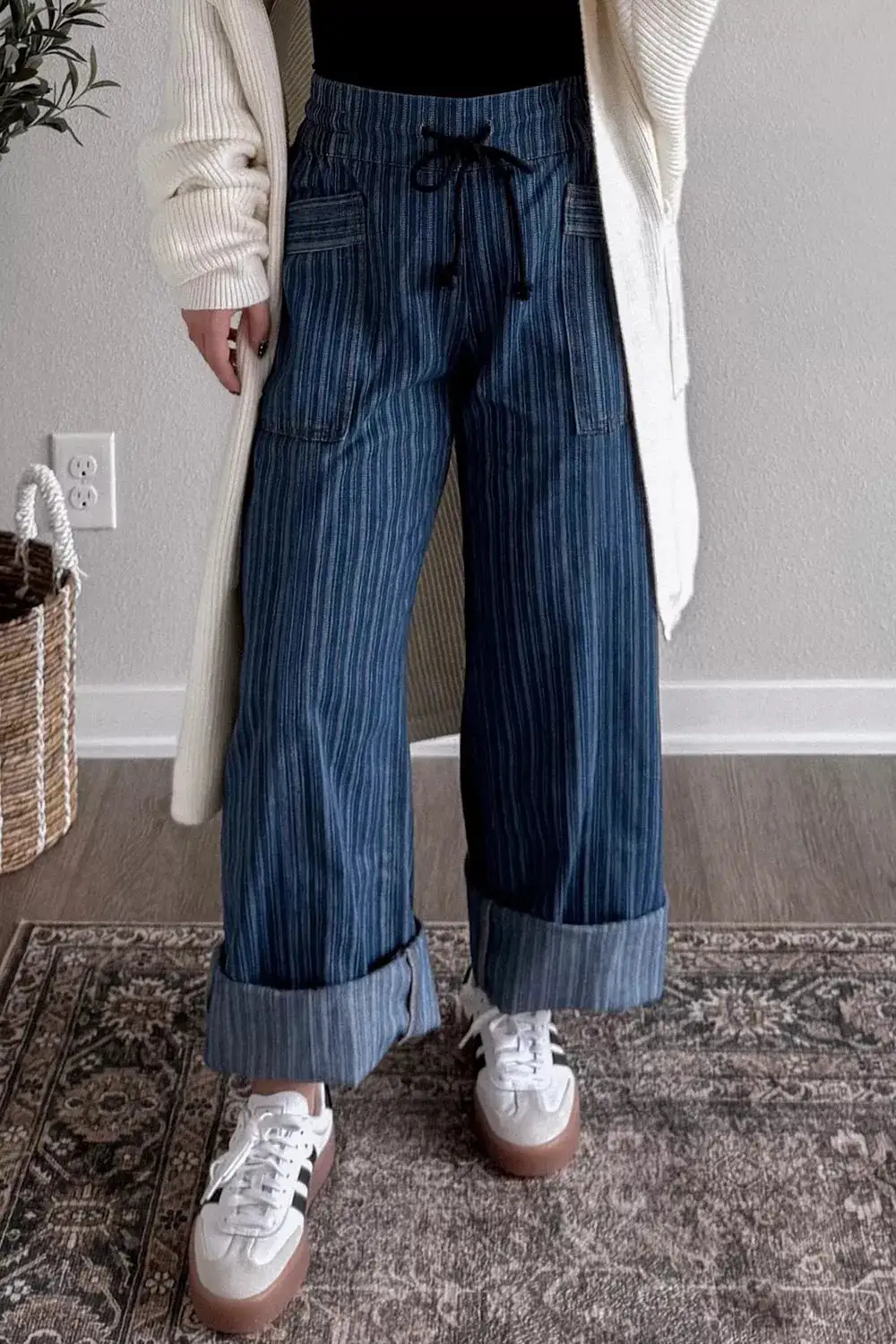 Neat Finish Ruched Denim Jeans