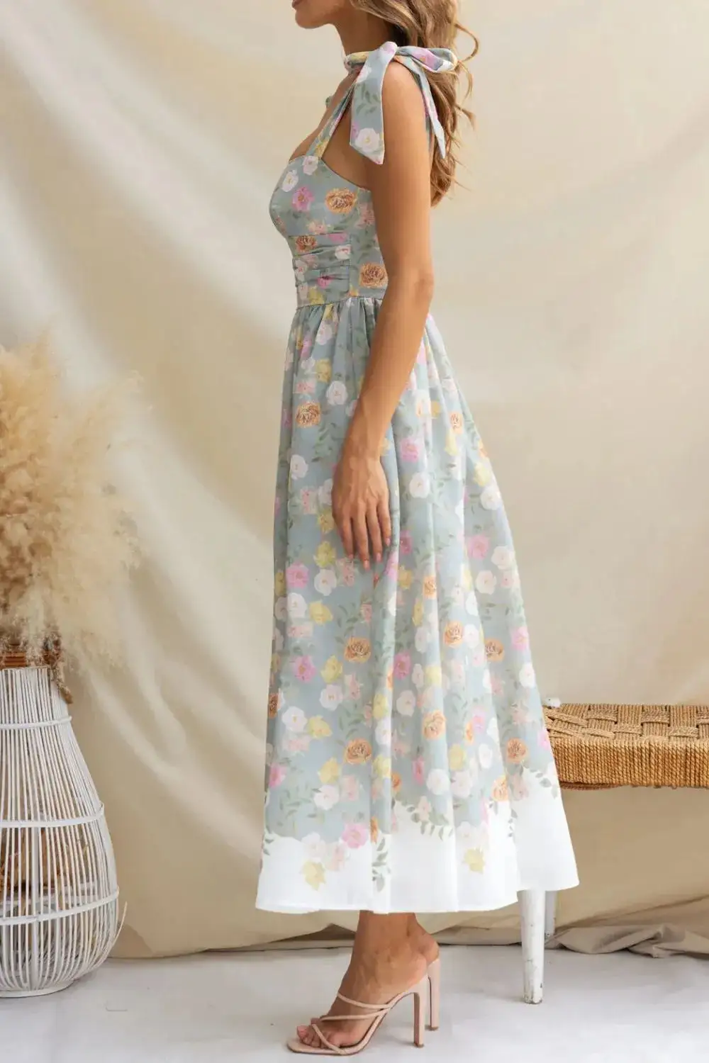 Sleeveless Printed Midi Dress