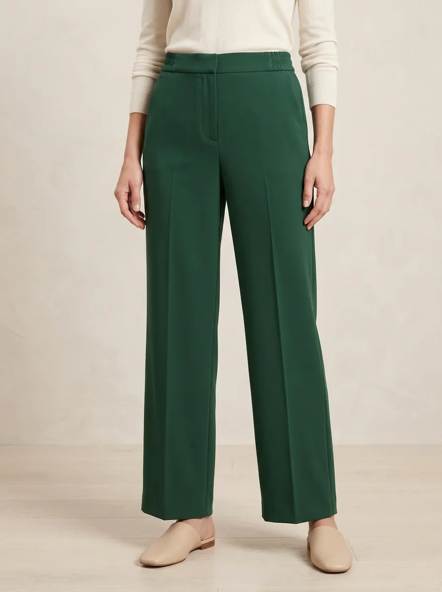 Refined Tailored Wide-Leg Trousers