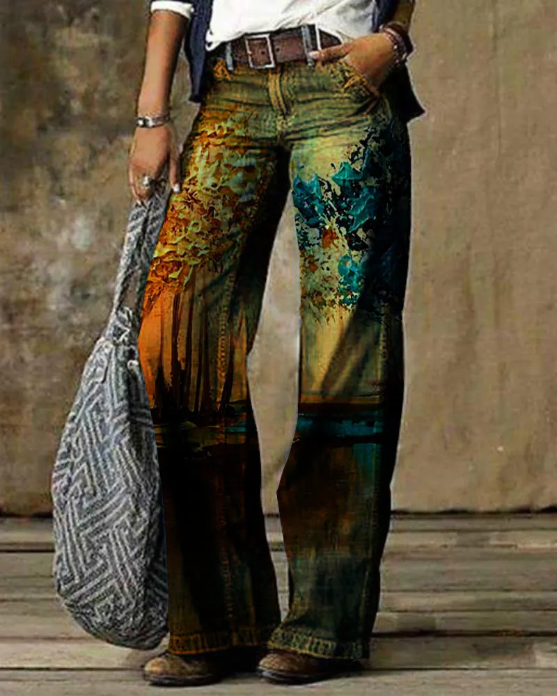 Floral Casual Pants