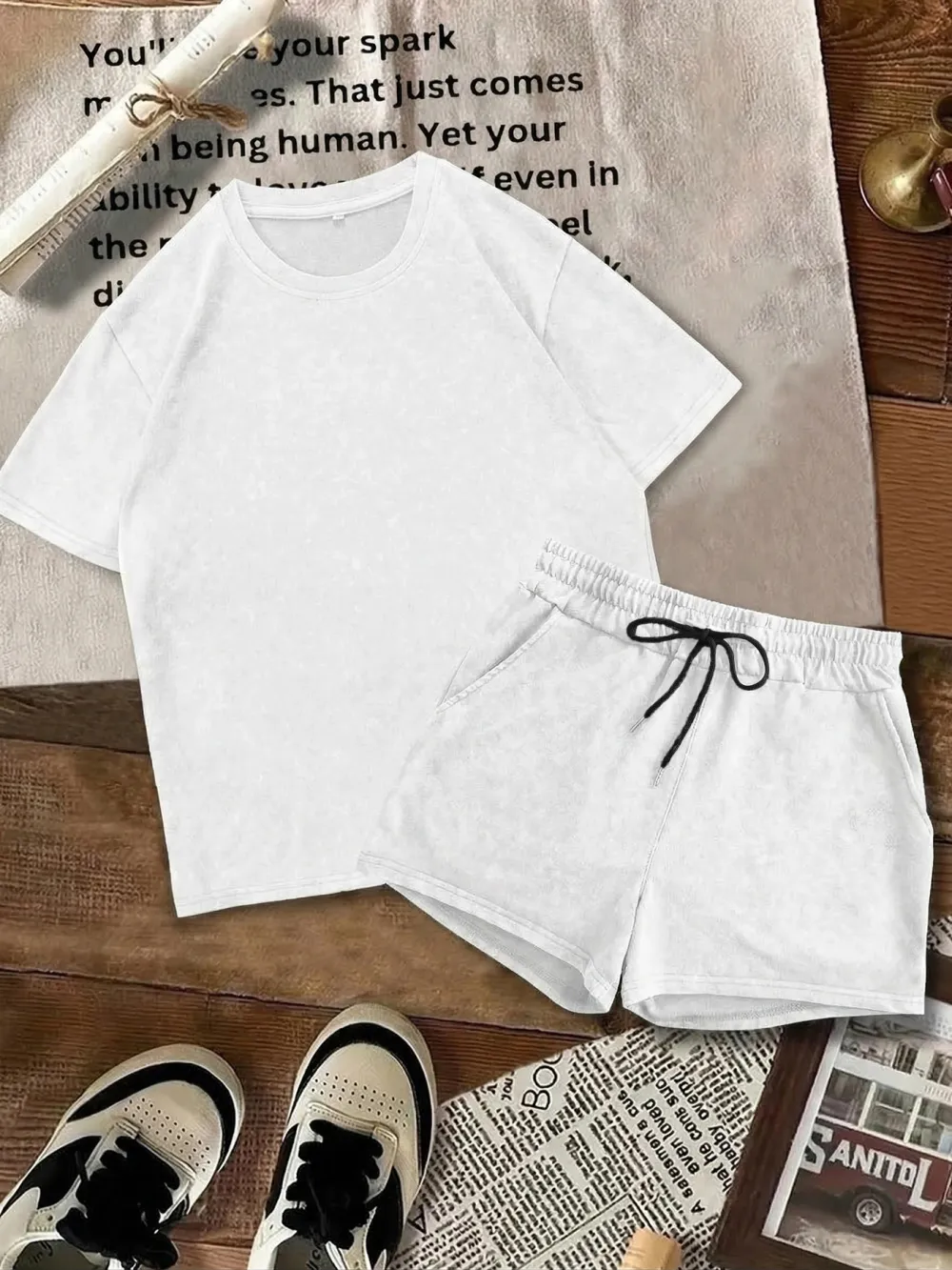 Two-piece Set Women's Solid Color Denim
