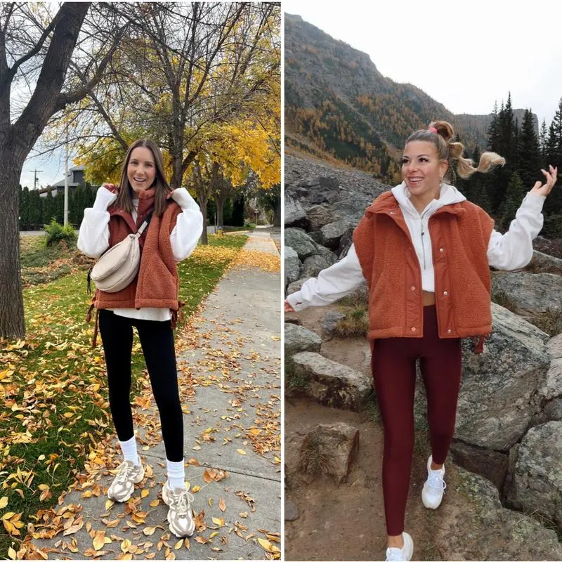 8 Pick Tanming Women'S Warm Sherpa Fleece Vest Casual Cozy Sleeveless Button Down Sherpa Jacket Outerwear With Pockets FallFreshness Womenswear Basic