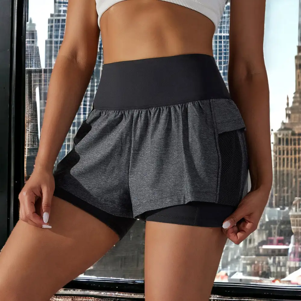 High-Waist Layered Ruffle-Detail Casual Shorts