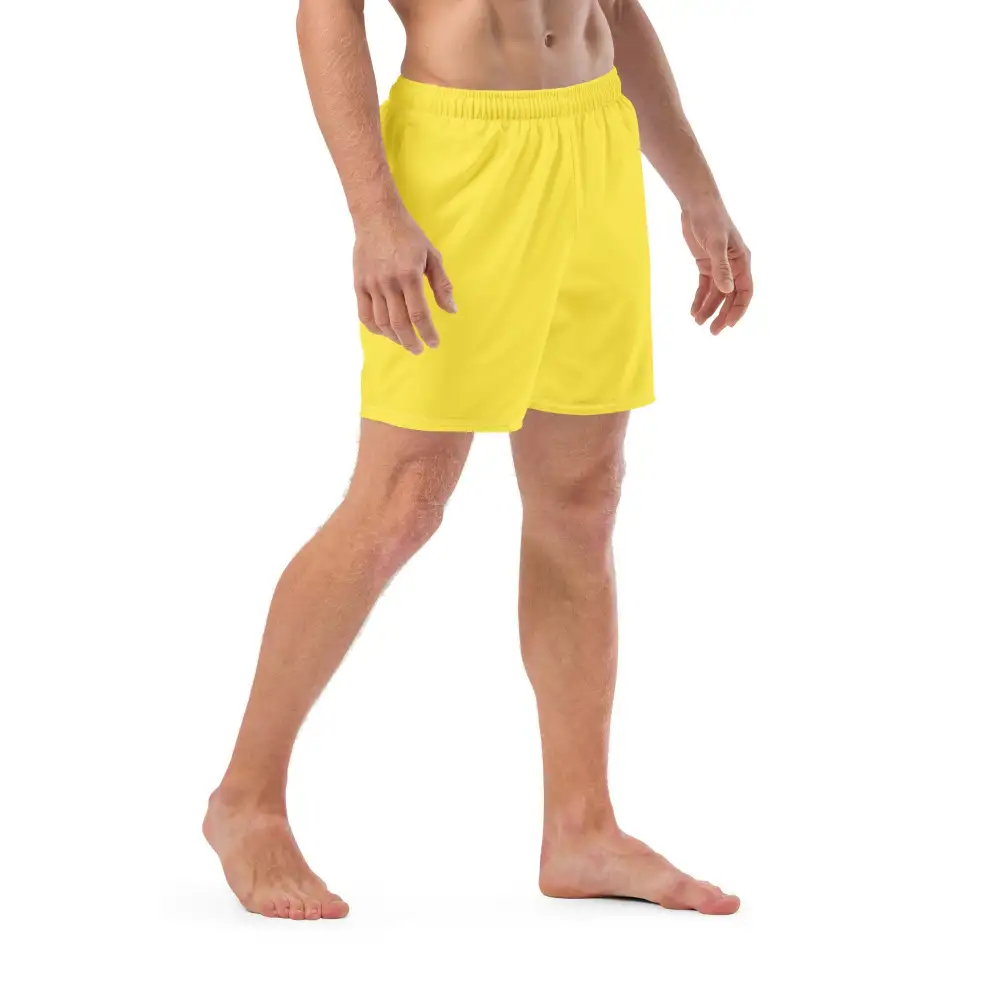 Elastic Waist Floral Print Swim Trunks