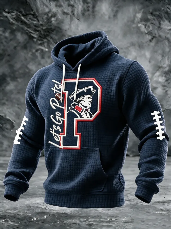 Men'S Football Fans Printed Hooded Sweatshirt
