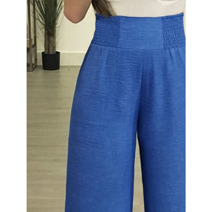 Plus Size High Waist Wide Leg Pants