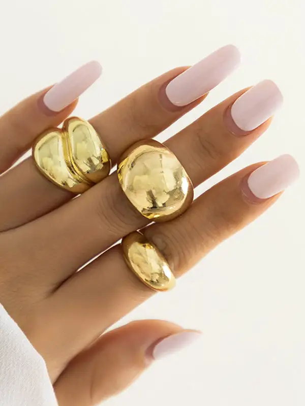 Adjustable Geometric Alloy Ring