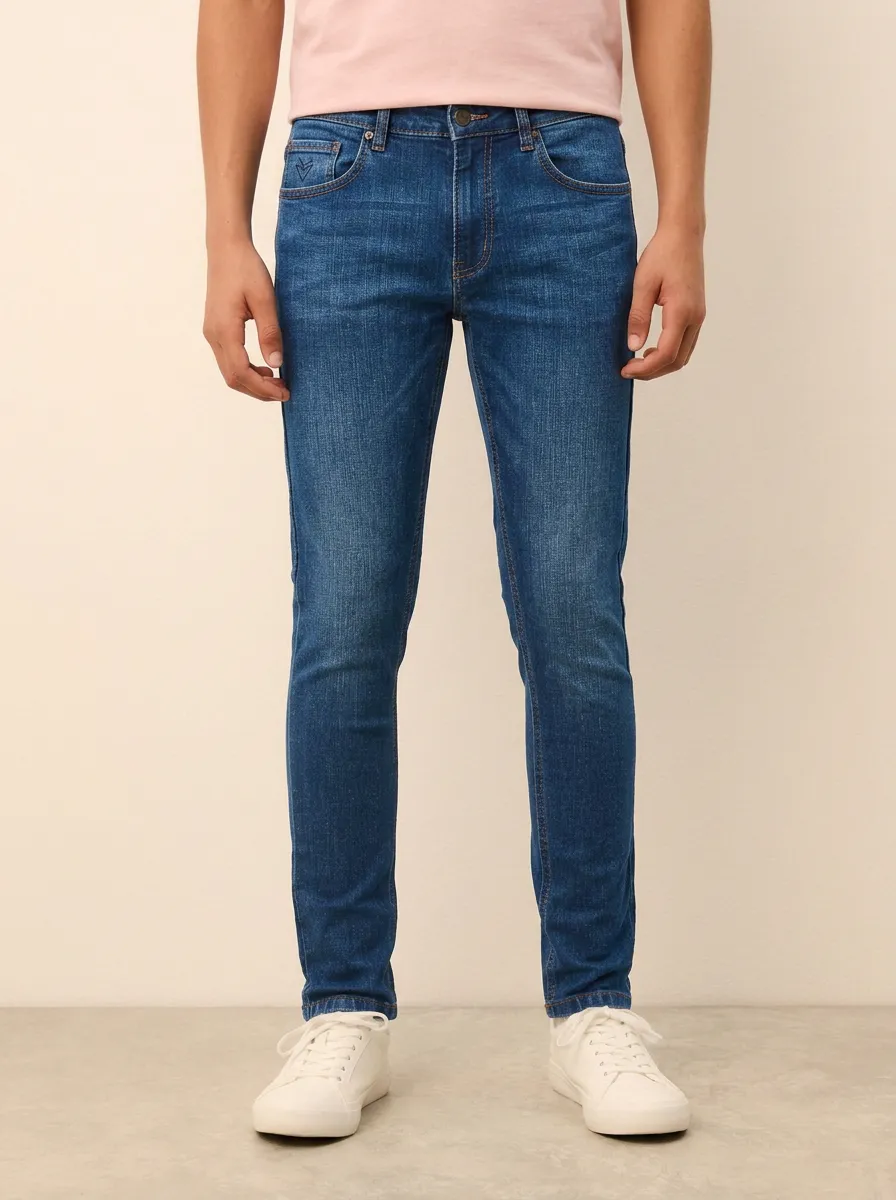 Men's Polished Everyday Slim Fit Stretch Denim Jeans