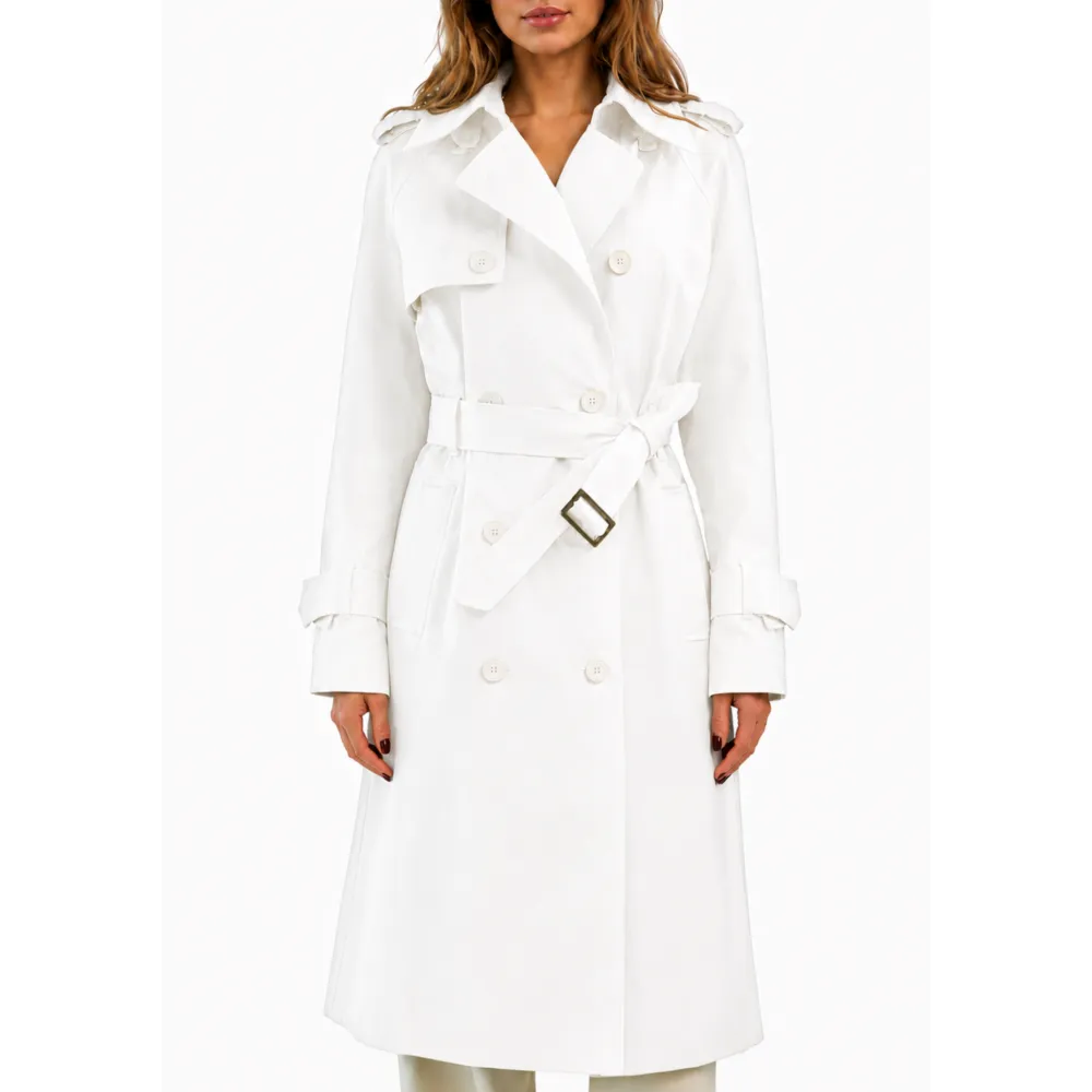 Double Breasted Cotton Overcoat