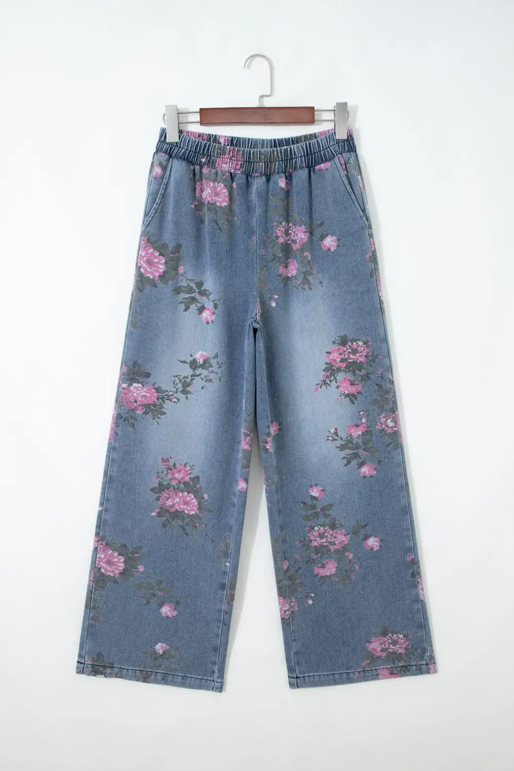 Elastic Waist Denim Jeans