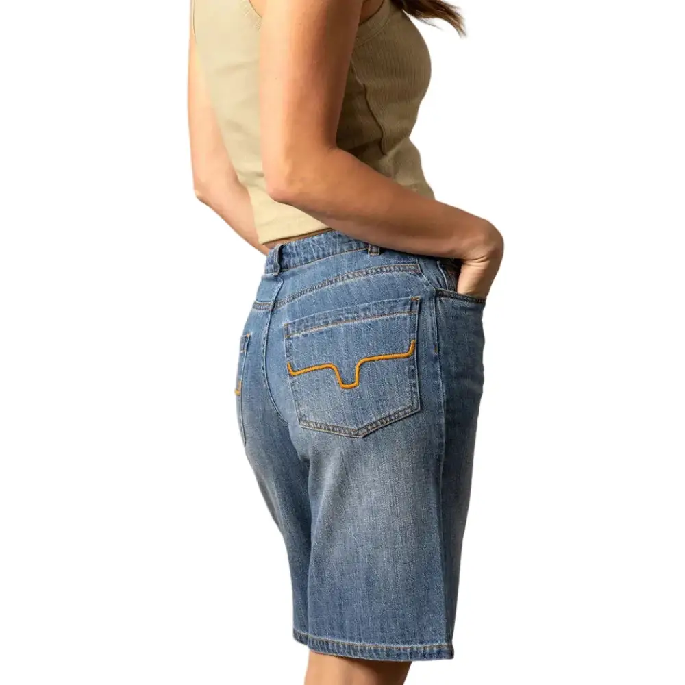 Denim Mid Rise Shorts