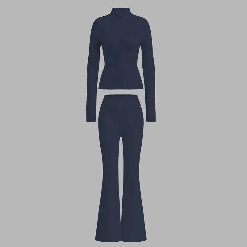 2PCS Slim-It BBL Jacket and Flare Leggings Daily Set