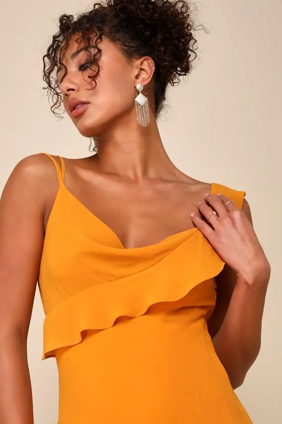 Alluring Presence Black Ruffled Tiered Mini Dress