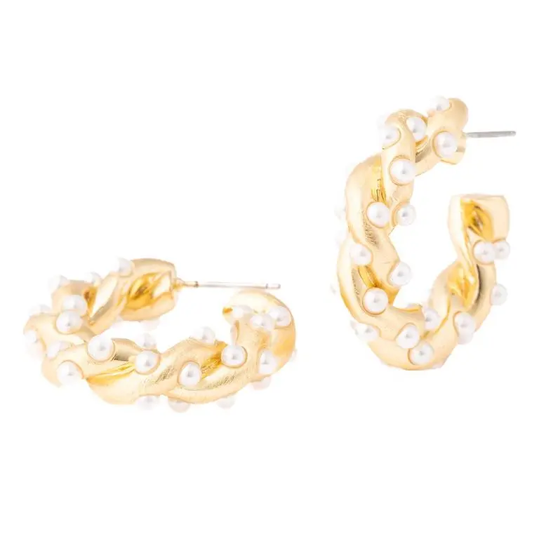Hoop Pearl Earrings