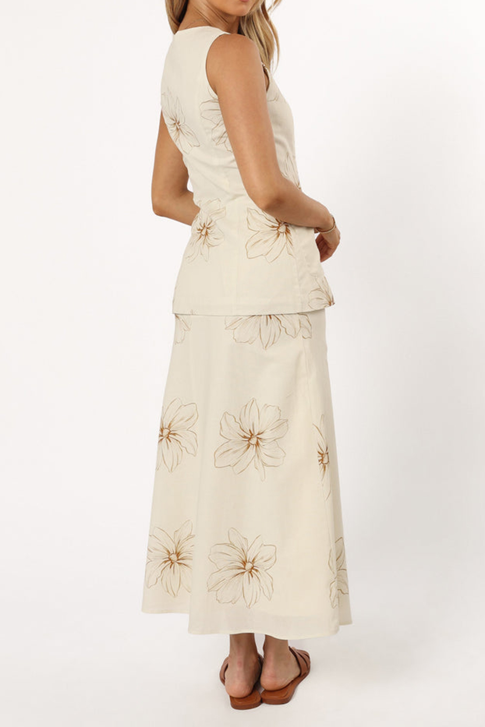 FLORAL LEISURE MIDI SKIRT