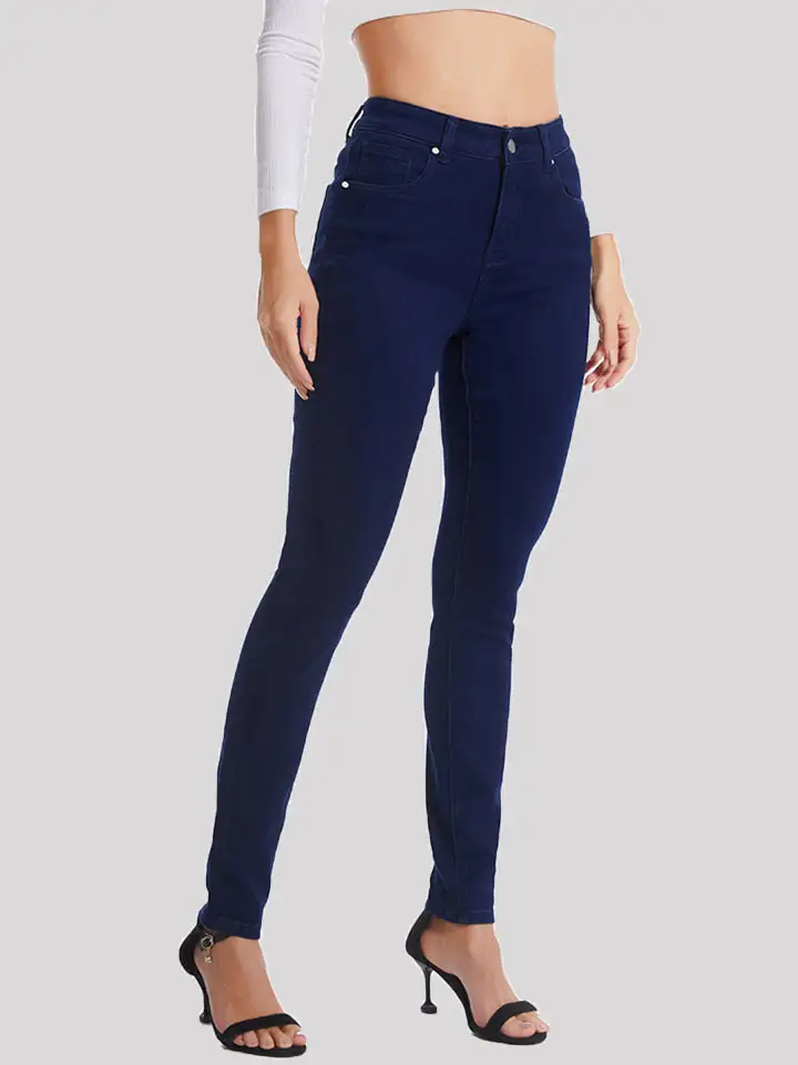 Pocketed Button Denim Jeans