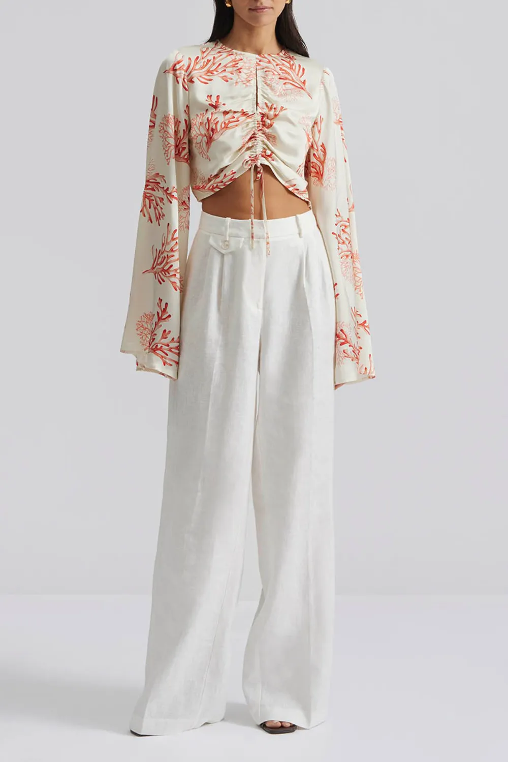 Wide Leg Drawstring Trousers