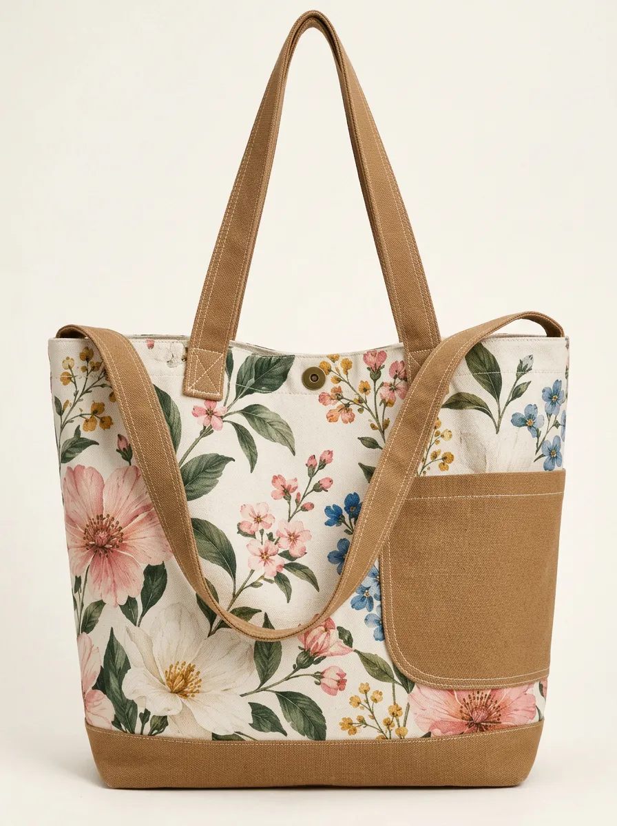 Floral Design Everyday Canvas Bag