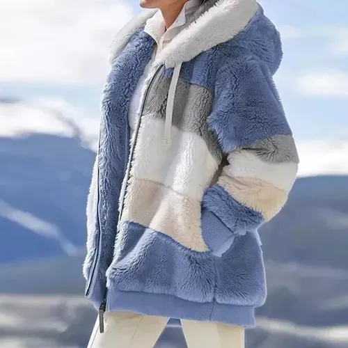 4PACK-Women'S Fur Patchwork Zipper Jacket-ONLY 24.95