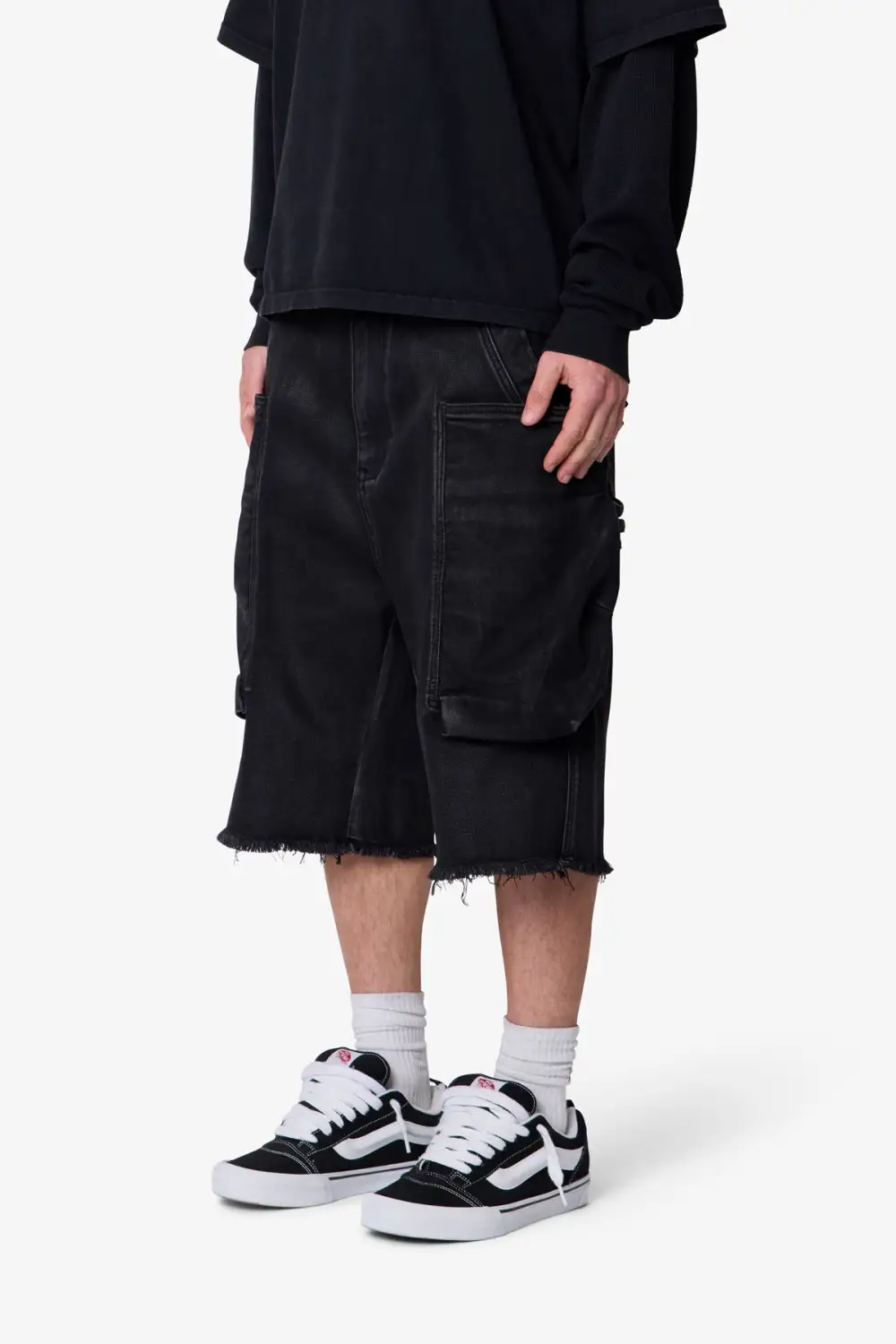 Baggy Waxed Cargo Shorts