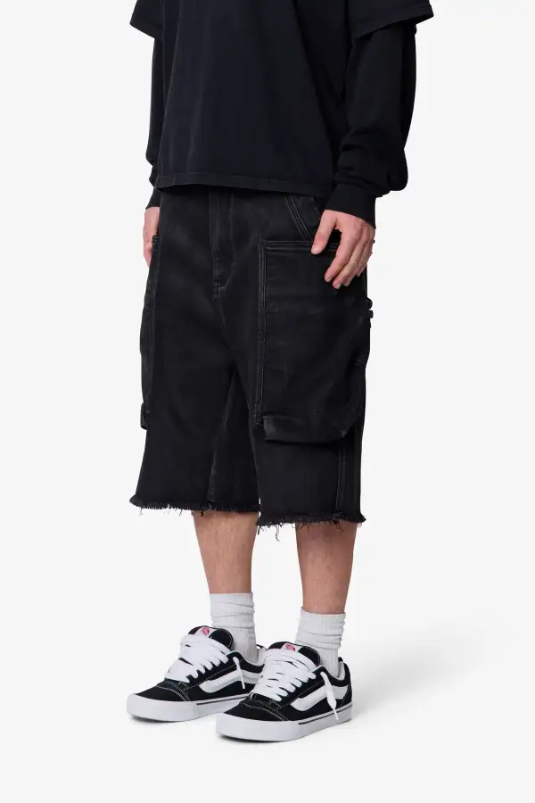 Baggy Waxed Cargo Shorts