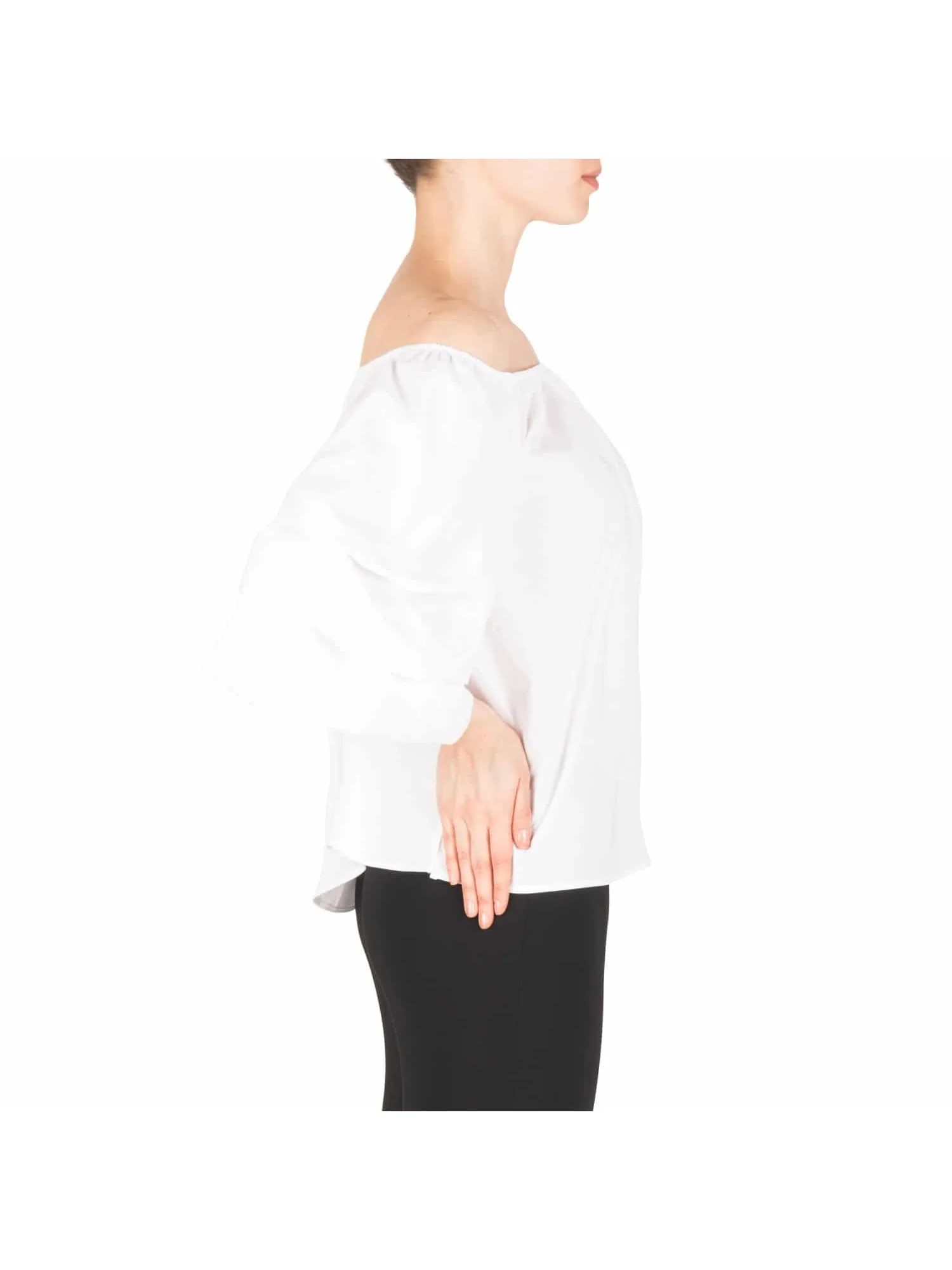 White Off - Shoulder Puff - Sleeve Top