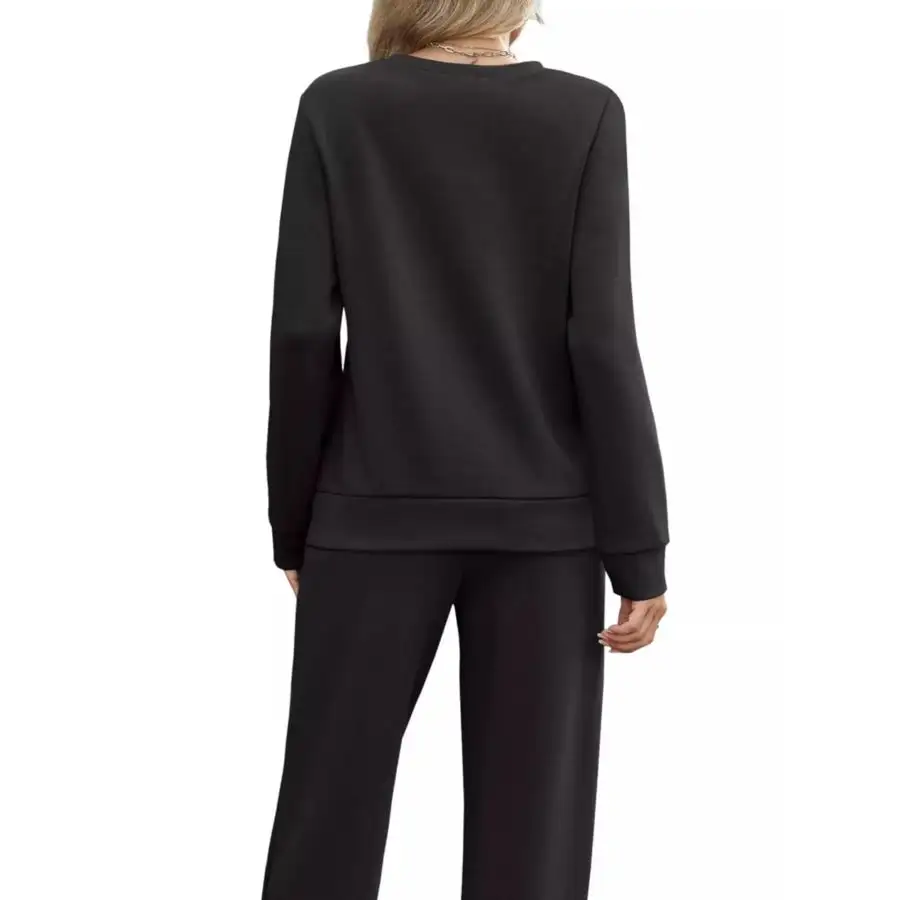 Casual Long Sleeve Top and Pants Set