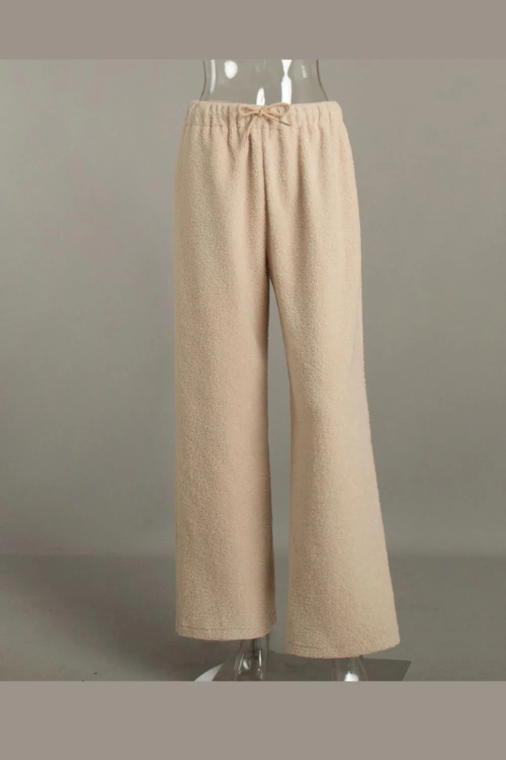 Plush Boucle Wide Leg Pants
