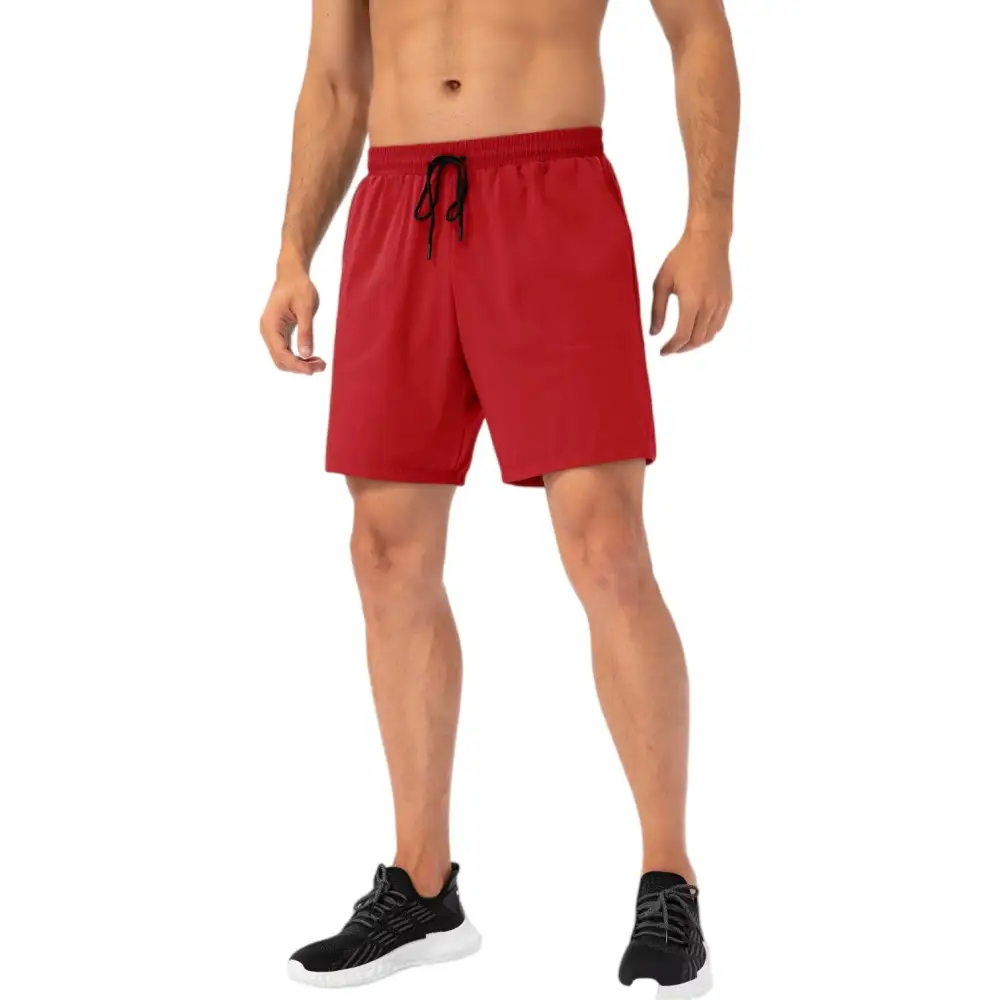 Refined Drawstring Elastic-Waist Side-Pocket Lightweight Men's Athletic Shorts