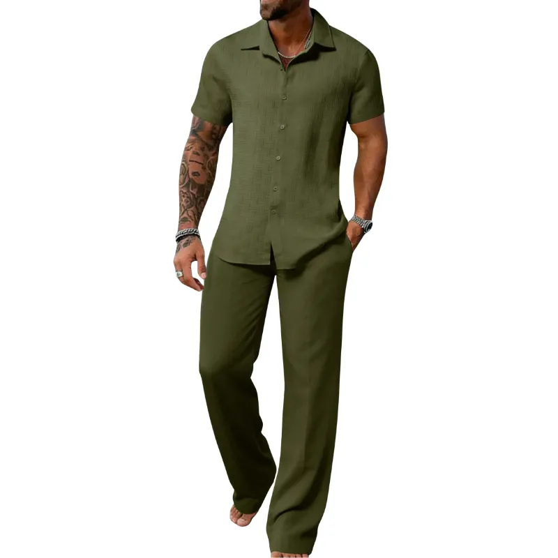 Men’s Plain Textured Set