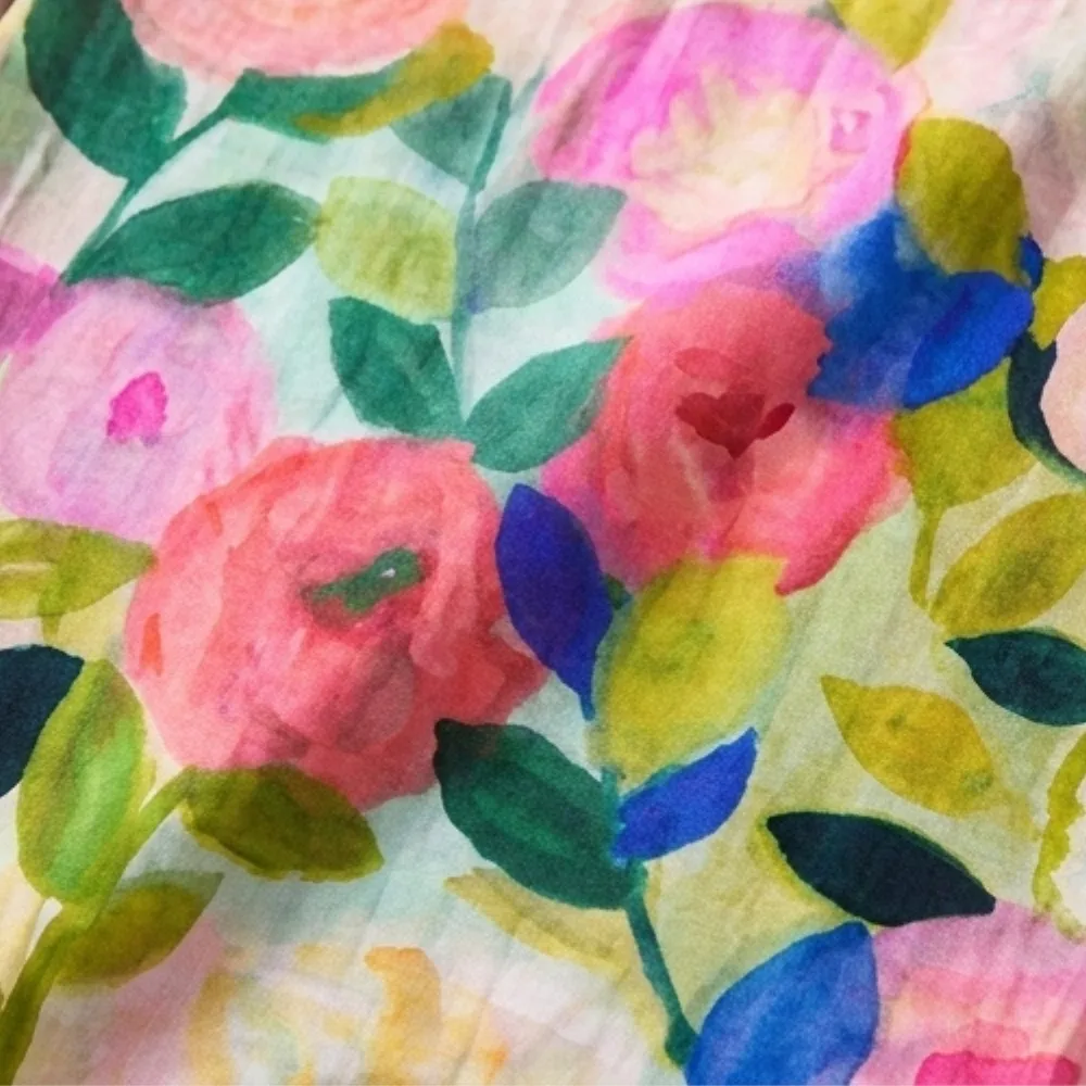 Floral Painted Plus Midi Dress