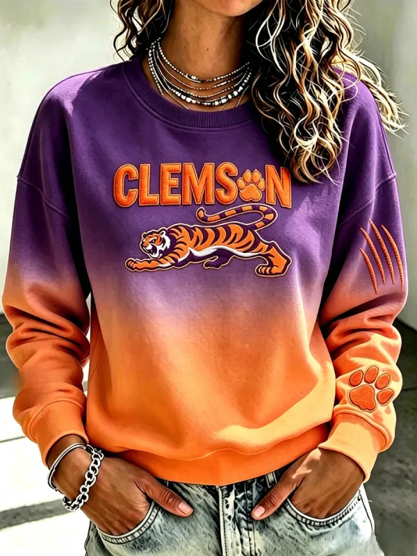Ladies' Rugby Printed Round Neck T-Shirt