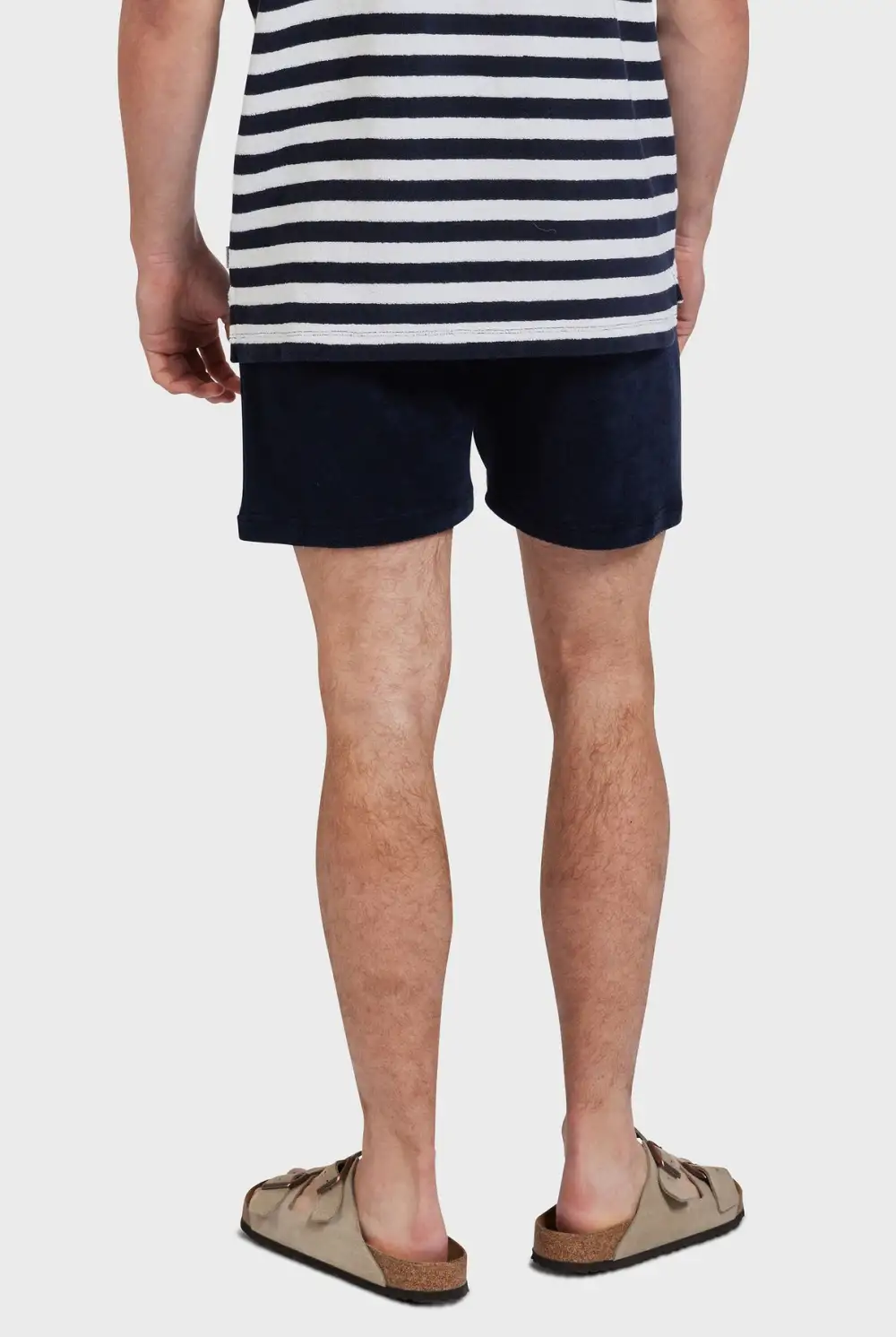 White Linen Blend Shorts