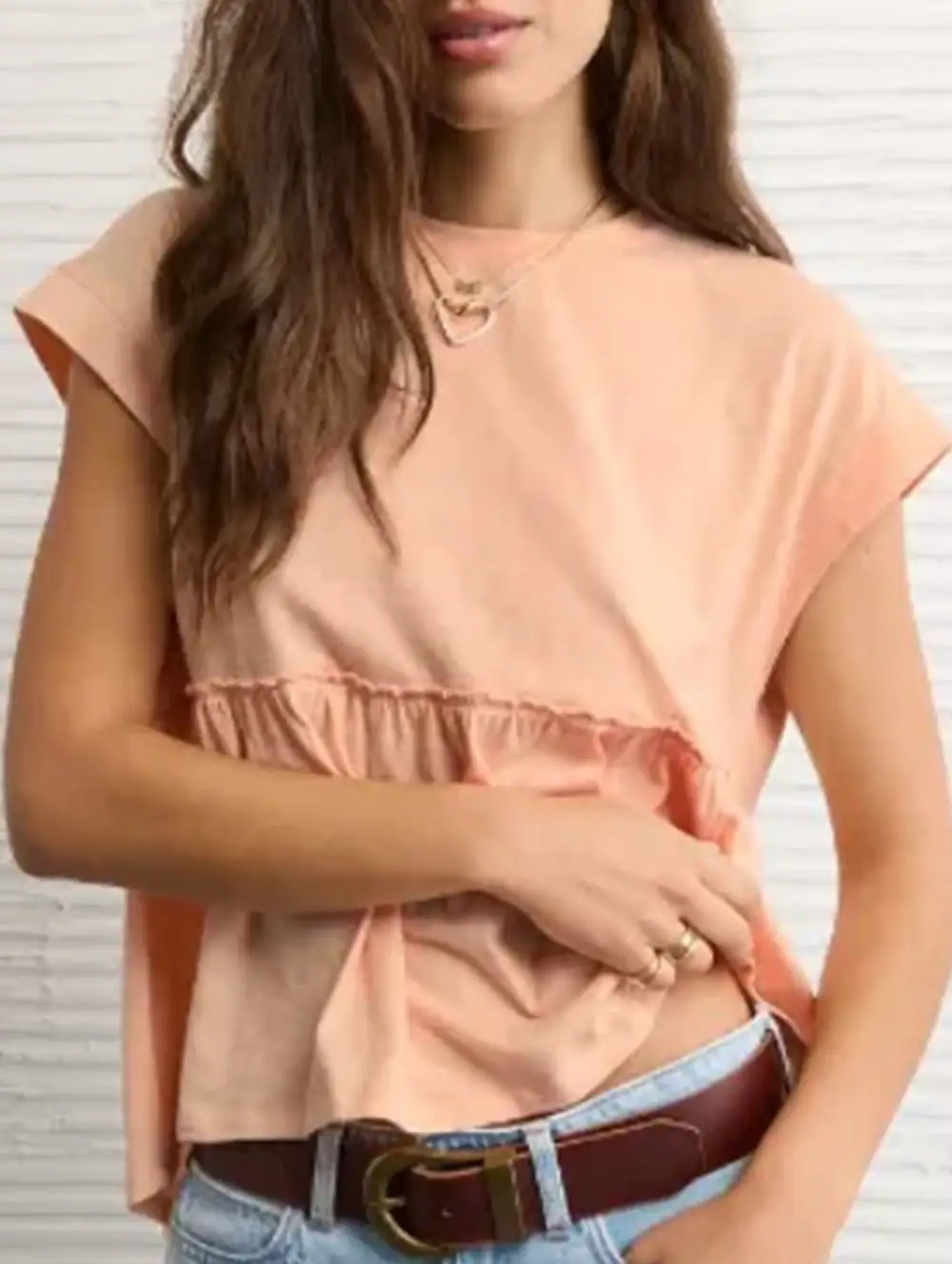 Babydoll Style Thin Top With Back Tie