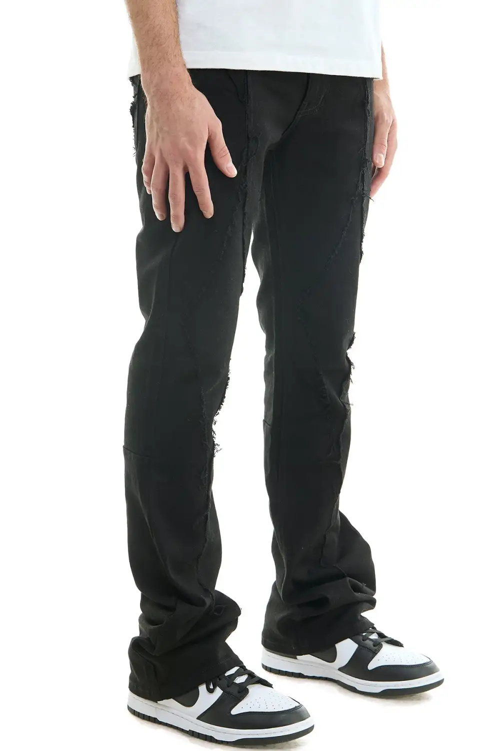 Men's Relaxed Flare Skinny Stacked Pants