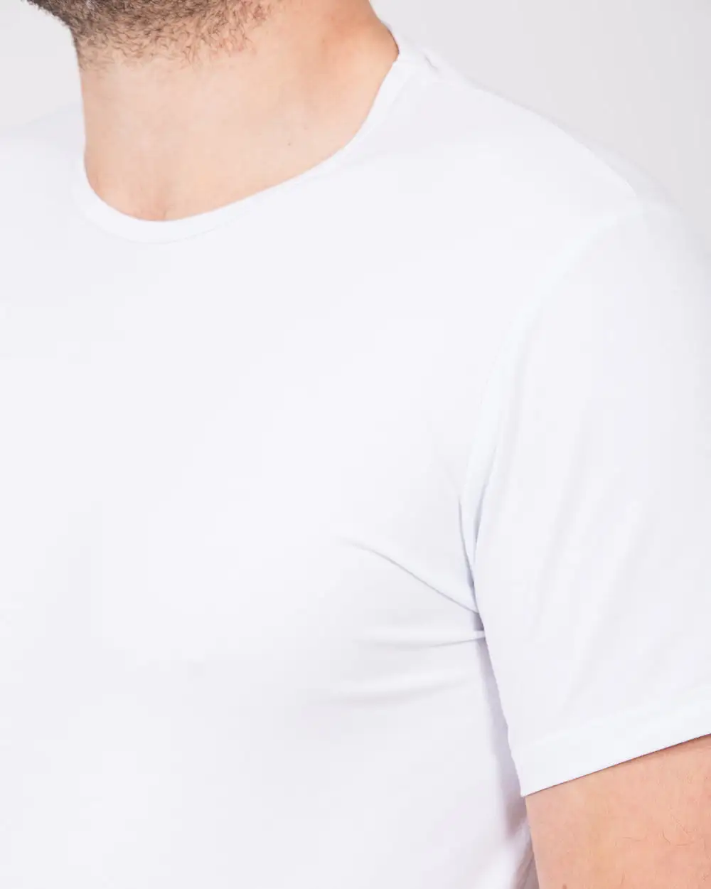 Fitted Crew Neck Short Sleeve T Shirt