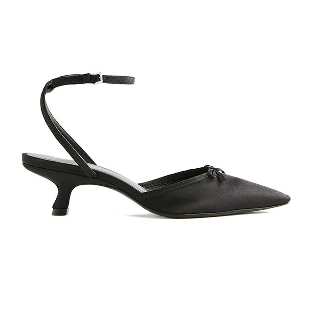 Silk Ankle Strap Heels