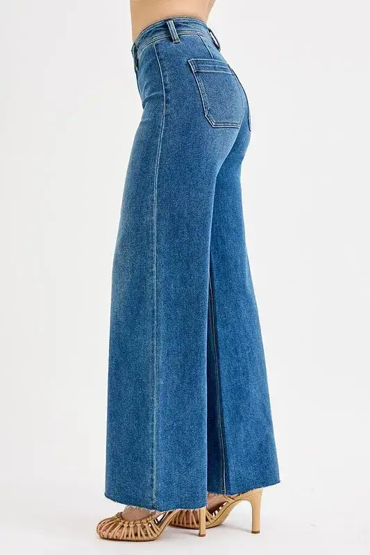 Modern High Rise Wide Leg Jeans
